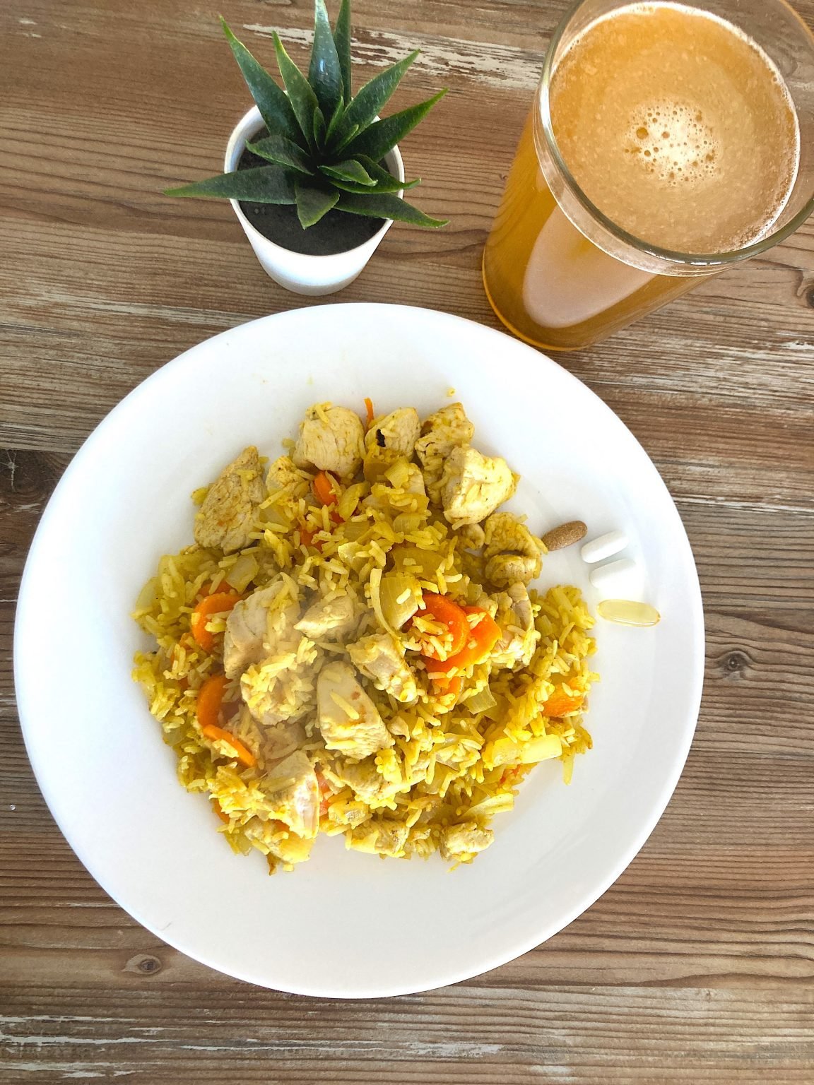 Arroz basmati con pollo y zanahoria ADIOS a las DIETAS